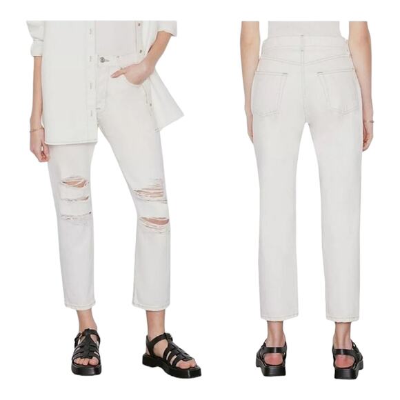 Frame Jeans Le Original Ripped Straight Leg High Rise size 24 - Picture 1 of 9